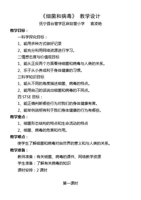 细菌和病毒教案