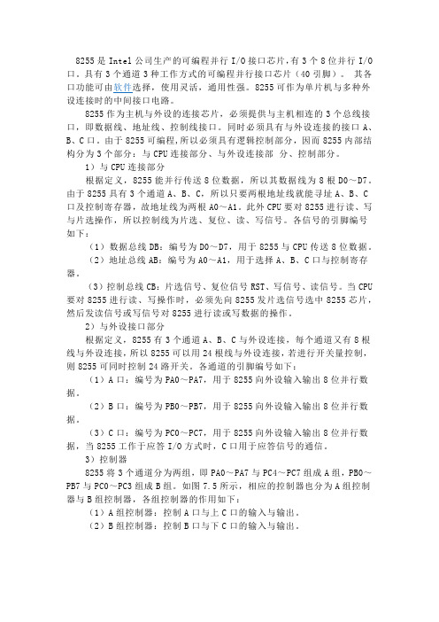 8255C键盘显示器程序
