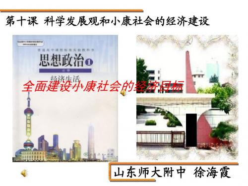 高一政治全面建设小康社会的经济目标1