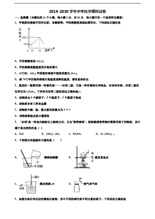佛山市名校2020中考化学检测试题