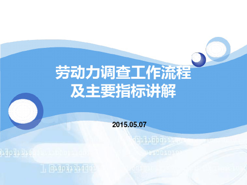 劳动力调查工作流程教材