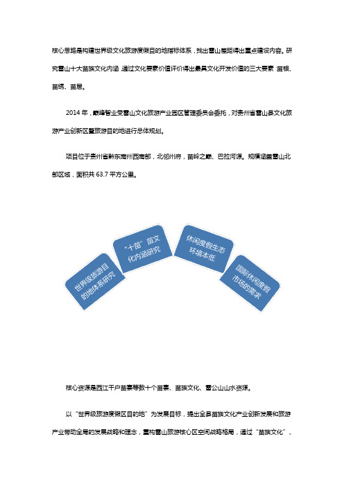 贵州省雷山县文化旅游产业创新区总体规划