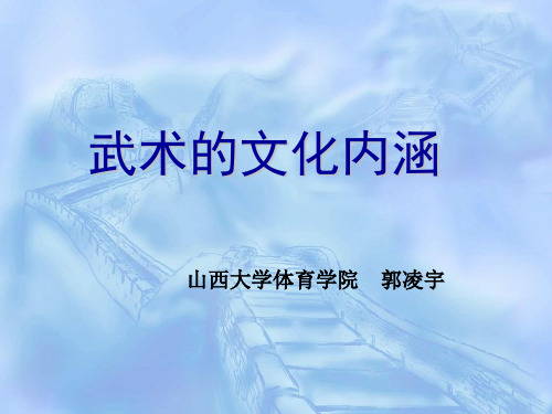 武术的文化内涵