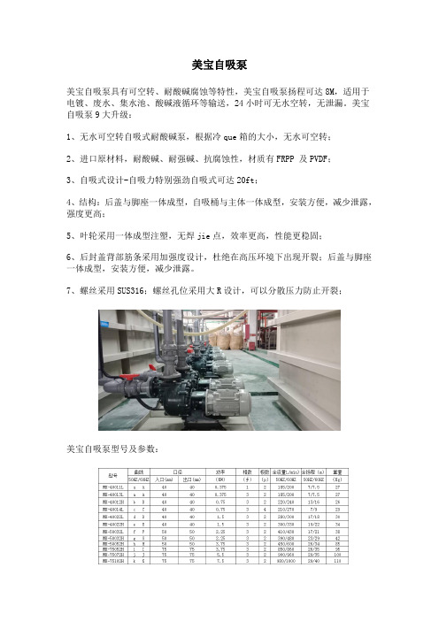 美宝自吸泵