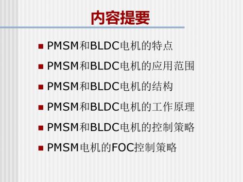 永磁同步电机工作原理及控制策略 (2)-精品文档