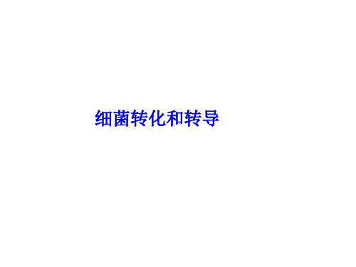 细菌转化与转导