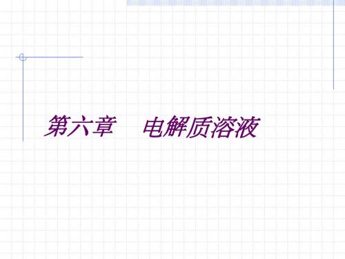 第六章 电解质溶液