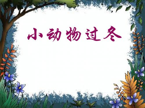 二年级语文上册第九单元小动物过冬PPT课件1教科版