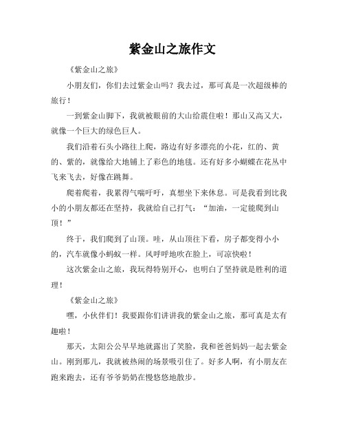 紫金山之旅作文