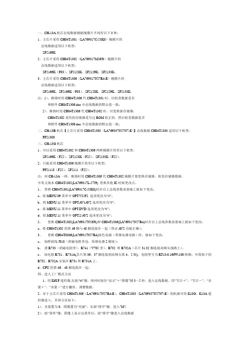 长虹芯片资料