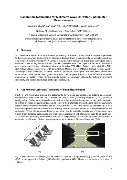 毫米波芯片级S参数测量校准技术说明书