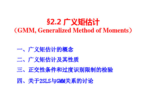 2.2 广义矩估计