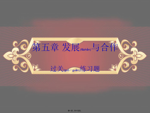 中考地理 第5章 发展与合作复习课件