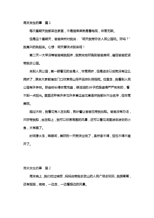 周末发生的事作文300字