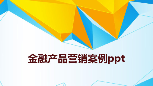 金融产品营销案例ppt