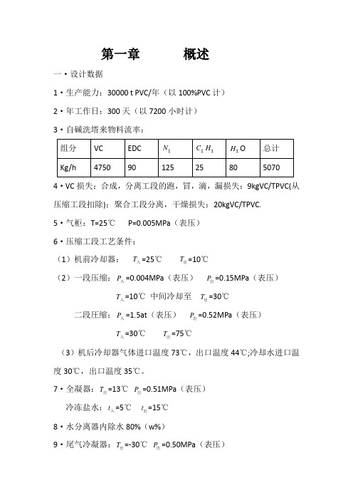 PVC生产过程合成精馏工序毕业设计