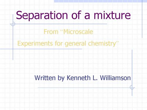 Separation of a mixture