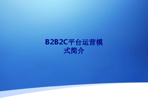 BBC平台运营模式简介专题培训课件