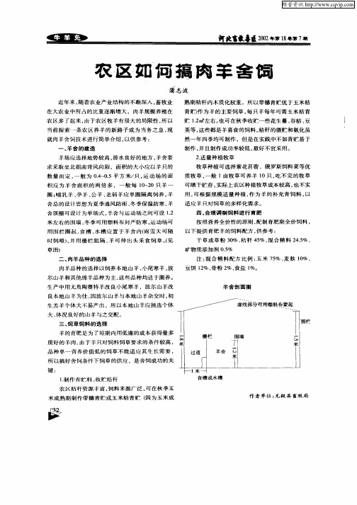 农区如何搞肉羊舍饲