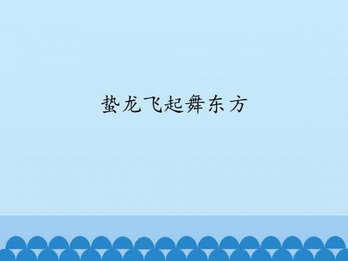 湖南文艺出版社高中音乐必修《音乐鉴赏》蛰龙飞起舞东方_课件1(1)