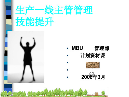 某公司生产一线主管管理技能提升培训(ppt 64页)