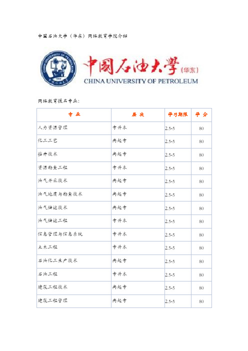 中国石油大学(华东)网络教育学院