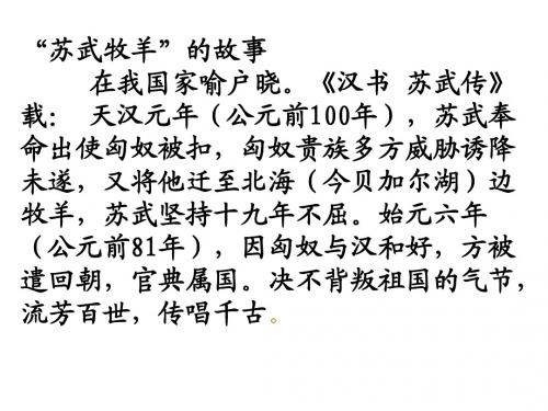 《苏武传》上课精华版
