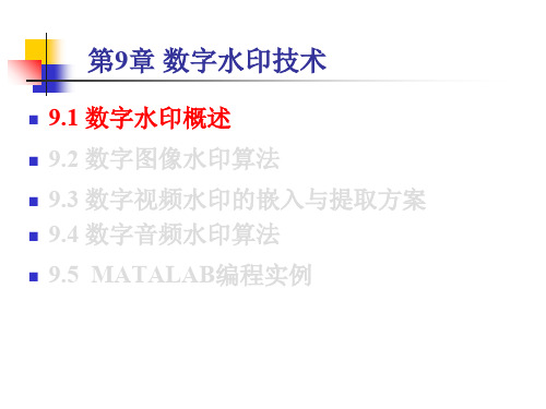 网络多媒体技术复习 第9章 数字水印技术共60页