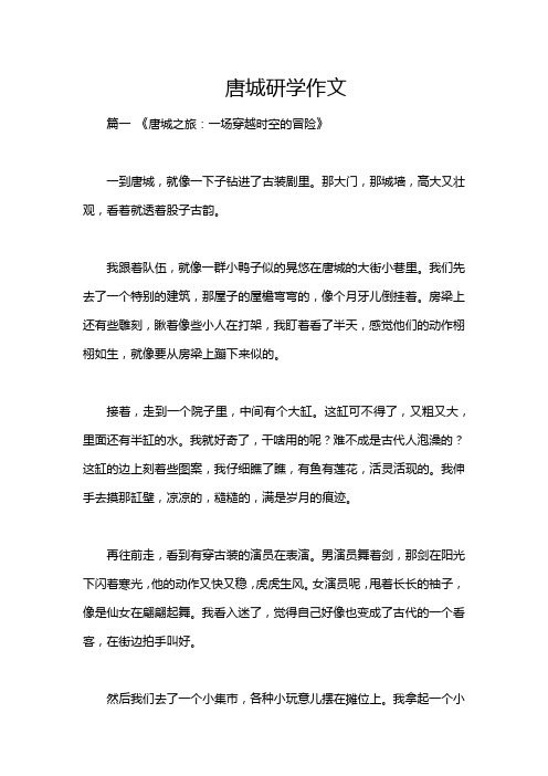 唐城研学作文