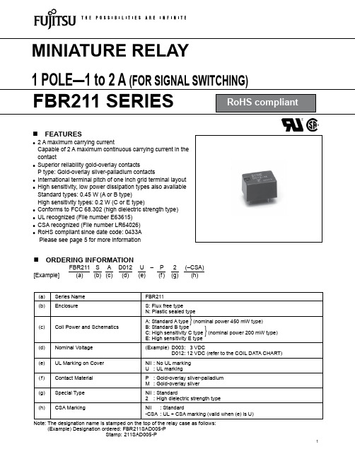 FBR211NAD012U-P2资料