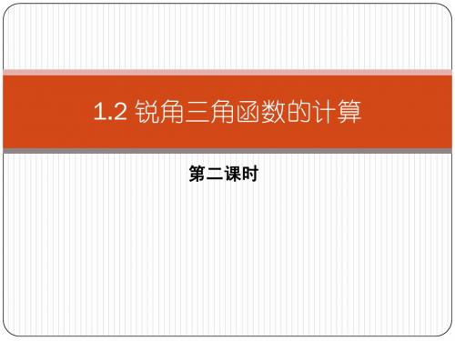 1.2锐角三角函数的计算(2)