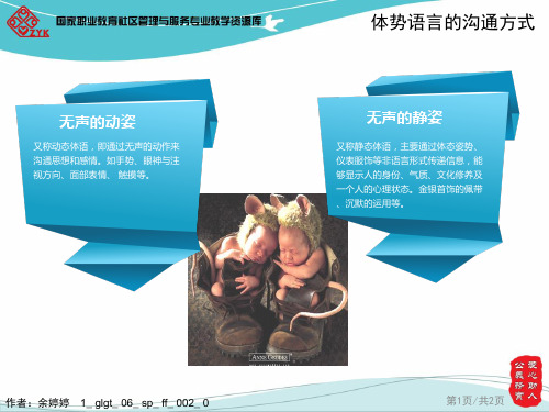 体势语言的沟通方式.