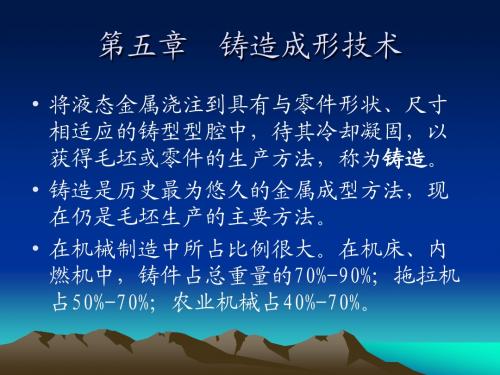 第五章  铸造成形技术
