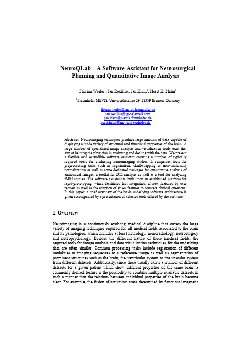 Planning and Quantitative Image Analysis
