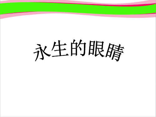 北师大版小学四年级下册语文《永生的眼睛》课件PPT   大赛获奖精美课件PPT