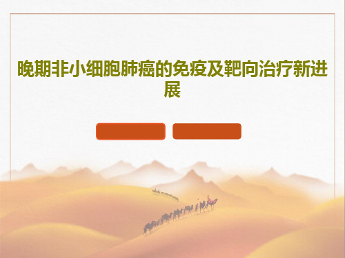 晚期非小细胞肺癌的免疫及靶向治疗新进展共65页文档