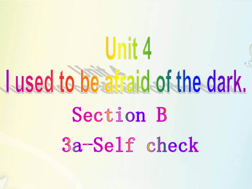 人教英语九年级全册Unit4 Section B 3a —Self check(共25张PPT)