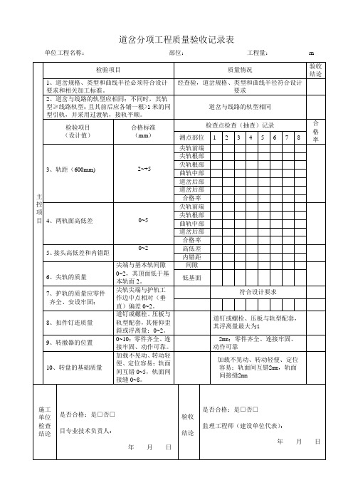 道岔分项(最新版)
