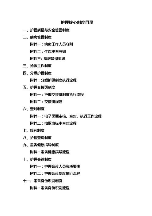 2014-9-15 护理核心制度
