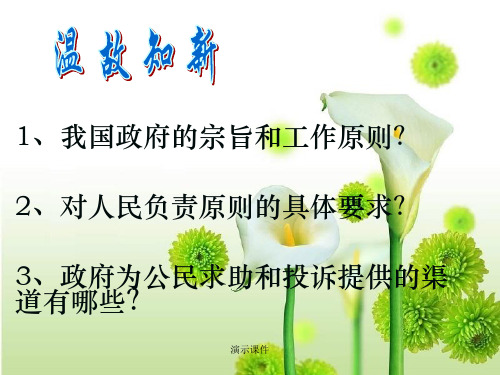 政治必修二 政府的权力：依法行使教案.ppt