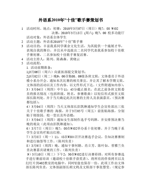 2010系十佳策划书