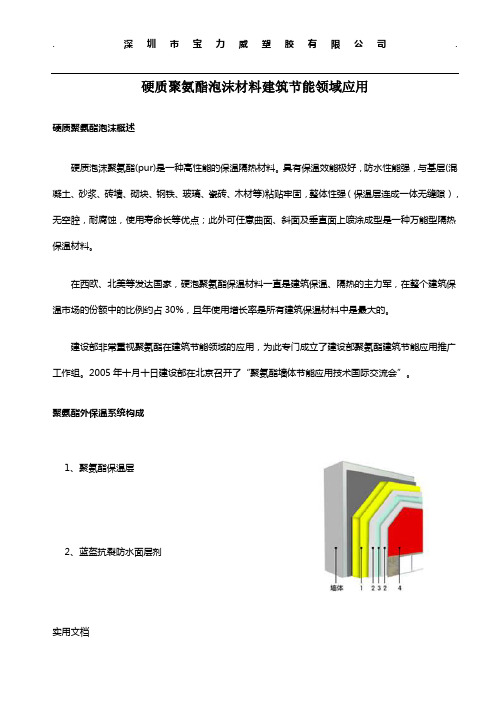 硬质聚氨酯泡沫材料建筑节能领域应用
