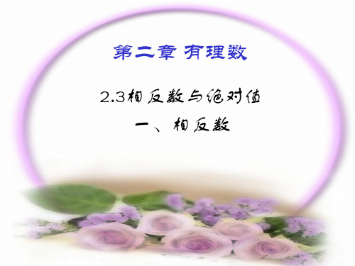 2.3相反数与绝对值