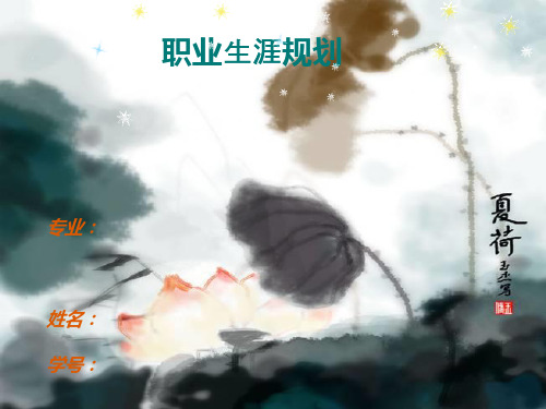 大学生职业生涯规划(经济类专业)PPT课件