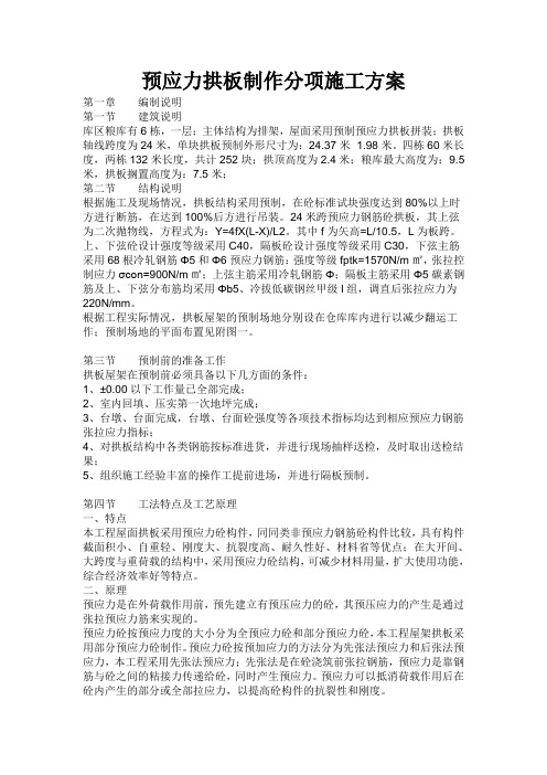 预应力拱板制作分项施工方案 (3)