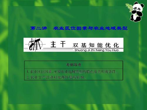 2014高考一轮复习 2-3-2 农业区位因素与农业地域类型