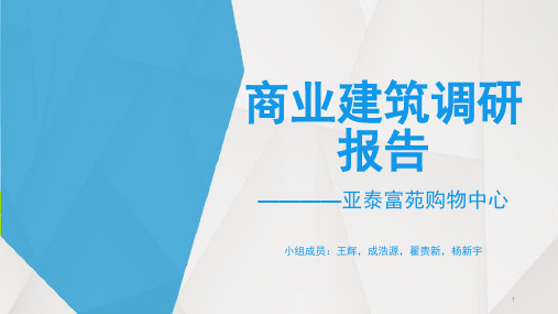 商业建筑调研报告ppt课件