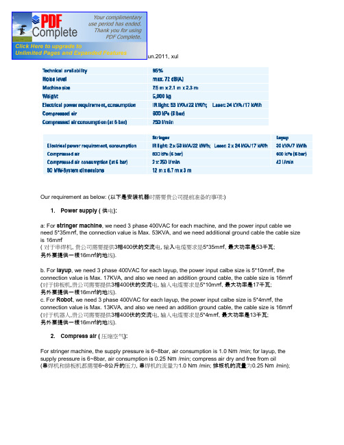 串焊机技术参数