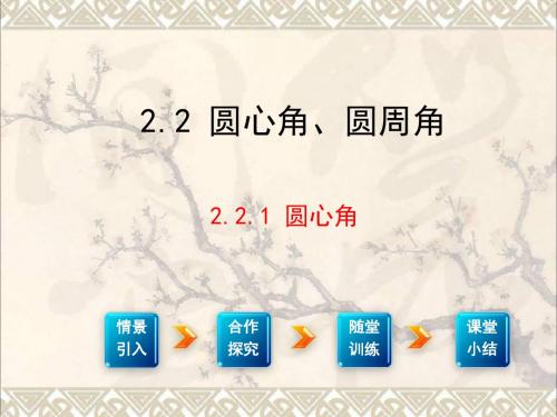 2017春九年级数学下册2.2.1圆心角教学课件(新版)湘教版