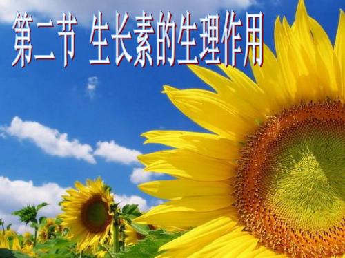 3.2 生长素的生理作用